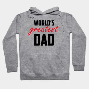 World's Greatest Dad Red and Bold Hoodie